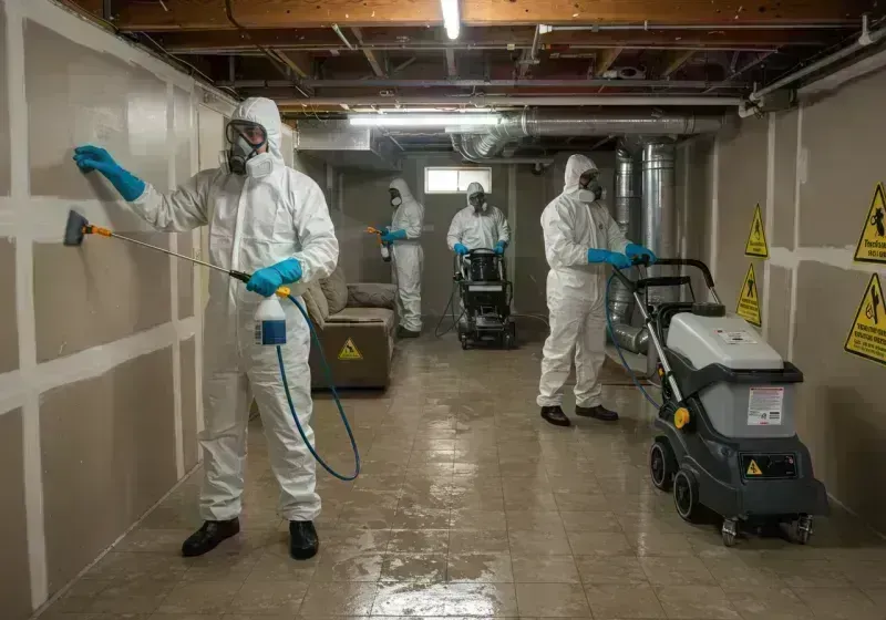 Basement Moisture Removal and Structural Drying process in Francisville, KY